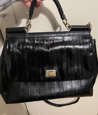 £240 • Buy Dolce & Gabbana Miss Sicily Bag Leather Large Black