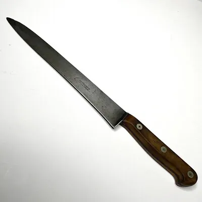$74.99 • Buy Wester Bros Slicing Knife CARBON STEEL Wood 9  Vintage Solingen Germany No. 30