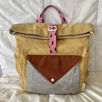 Corduroy Backpack Bag STICKY LEMON. Unique Retro Quirky Netherlands Handmade Kid • $55