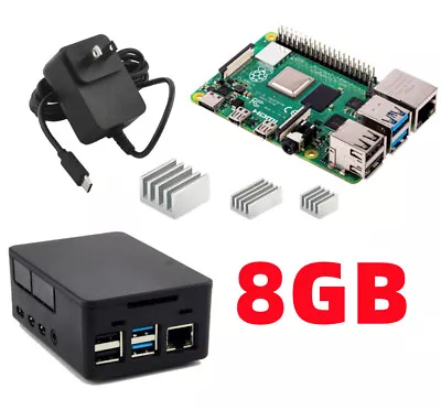 Raspberry Pi 4B  8GB Budget Kit & Free 32GB Micro SD Card • $93.75