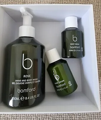 Bnwt Bamford Rose Hand & Body Wash & Body Lotion Gift Set 310ml Gift • £32