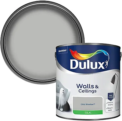 £19.49 • Buy Dulux Smooth Creamy Emulsion Silk Paint Chic Shadow 2.5L Walls And Ceiling 