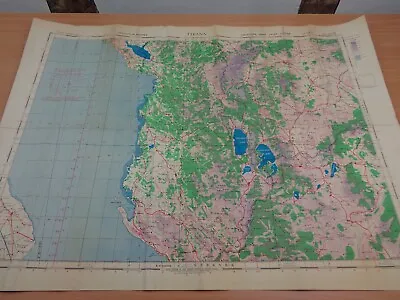 WW2 RAF Map Of ALBANIA Entitled  TIRANA  + SHKODER SKOPLJE BITOLJ PRILEP Etc • £39.99