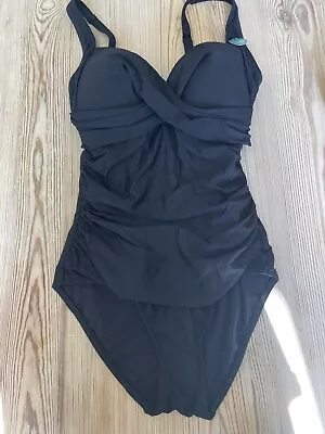 New M&S Tummy Control Black  Swimsuit UK 12 • £9.50