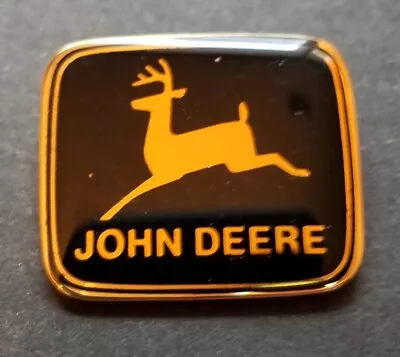 John Deere Industrial - VINTAGE Black & Gold Enamel Lapel Or Hat Pin - NEW  • $6.49