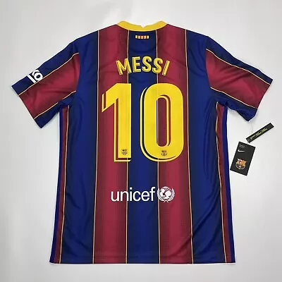 BNWT Messi NEW Barcelona 2020 2021 Football Shirt Soccer Jersey Nike CD4232-456 • $159.99