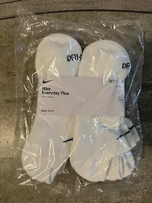 Nike Men's No-Show Socks Large Everyday Plus Cushioned Athletic Training Dri-Fit • $22.95