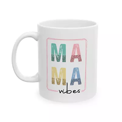 Mom Mug Retro Mama Vibes Mothers Day Birthday Gift Coffee Tea Cup • $9.98