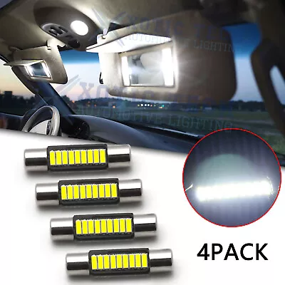 4x White LED Interior Sun Visor Vanity Mirror Light Bulbs Lamps 6612F 6614F 6641 • $9.44