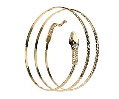 Gold Spiral Upper Arm Cuff Armlet Armband Bangle 7 Gemstone Bracelet Accessoris • £3.96