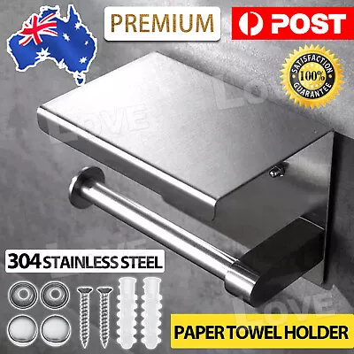$15.95 • Buy 304 Stainless Steel Toilet Paper Roll Holder Tissue Bath Accessory Storage Hooks