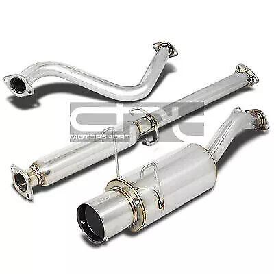 Crx/del Sol Dohc/sohc Stainless Exhaust Single/n1 Catback 4.5  Muffler Tip+bolts • $137.88