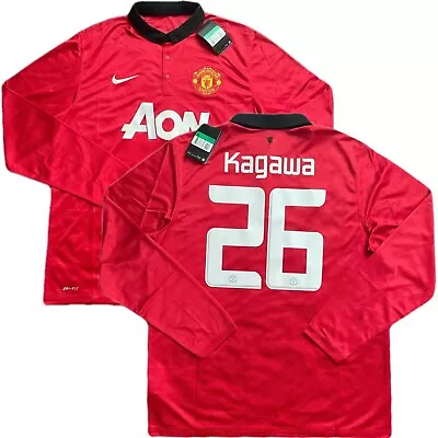 2013/14 Manchester United Home UCL Jersey #26 Kagawa XL Nike Long Sleeve NEW • $160