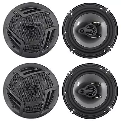 (4) Rockville RV6.3A 6.5  3-Way Car Speakers 1500 Watts/280 Watts RMS CEA Rated • $64.95