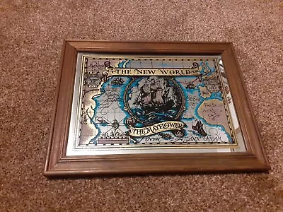 Vintage The New World The Mayflower Picture Mirror Collectable  • £4.99