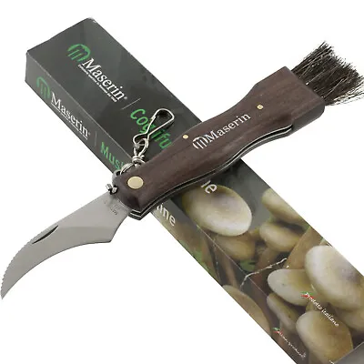 Maserin Mushroom Knife Rosewood Handle Hawkbill Blade 800 Scale Brush • $36.95