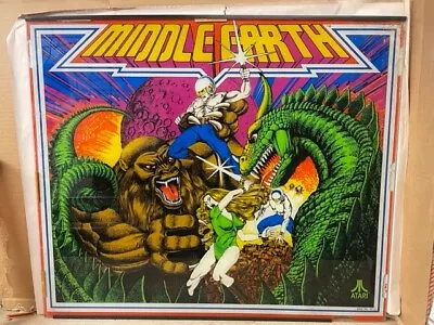 Vintage Original Atari 1978 Middle Earth Pinball Machine Back Glass • $325