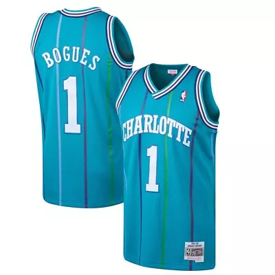 Charlotte Hornets Muggsy Bogues Mitchell & Ness Teal 1992/93 NBA Swingman Jersey • $274.94