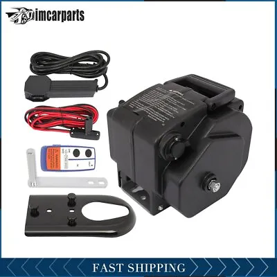 1x 3500LBS 12V Electric Trailer Winch 33ft Steel Cable Boat 3500lb Black • $66.99
