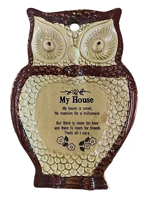 Vintage Spoon Rest Owl ‘My House’ Poem • $15