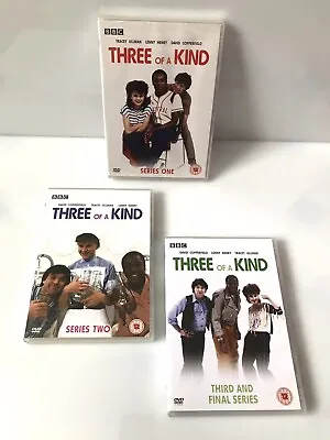 £99.95 • Buy RARE DVDs - THREE OF A KIND The Complete Seasons 1-3 - BBC Series - Lenny Henry