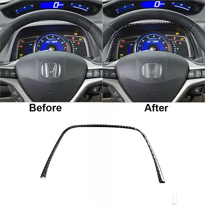 Carbon Fiber Interior Top Of Speedometer Cover Trim For Honda Civic 8th 2006-11 • $12.92