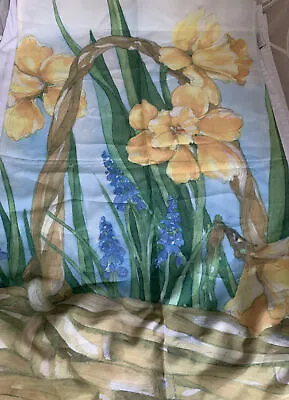 Toland Daffodils On Blue 24 X 36 Flower Basket House Flag By Sally Roberts S1 • $10.98