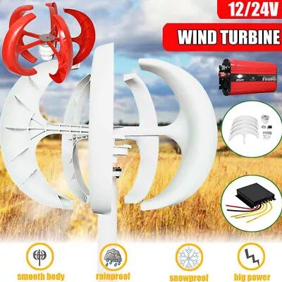 $71.97 • Buy 800W 12V/24V 5 Blades Wind Turbine Wind-Generator Vertical Axis Energy Power Kit