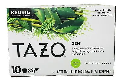 £10.88 • Buy Tazo Zen Green Tea Keurig K Cup Cups 10 Ct 1.37 Oz