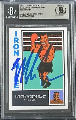 Mike Tyson Signed 2023 Fiterman Sports Exclusive Trading Card Beckett Punch Out1 • $119.99