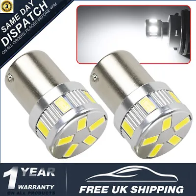 Pair 207 245 382 R5W Ba15S 11 LED Bulbs Lighting Replacement Part Xenon White UK • $9.94