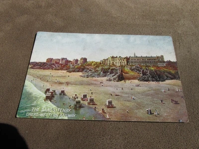 £2 • Buy Early Great Western Railway Postcard - The Sands @ Tenby - Pembrokeshire
