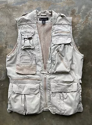 Vintage Banana Republic Vest Mens Small Utility Safari Field Hooded Jacket Photo • $39.99