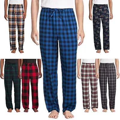 Mens Nightwear Pyjama Bottoms Cotton Flannel Check Plaid PJ Pants Lounge Trouser • £5.99