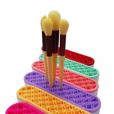 Display Pen Holder Stand Rack Makeup Brush Holder Drying Shelf Storage Case • $16.71