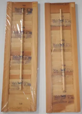 £40.46 • Buy 2 Vtg Flair Fold Pine Wood Moveable Louvered Shutters 7”x24” NEW NOS USA Made NY