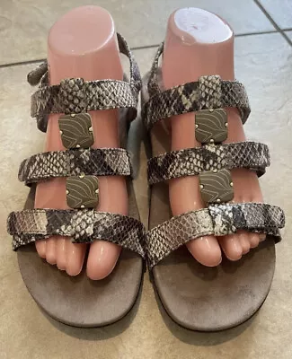 £24.03 • Buy Vionic Orthaheel Strappy Sandals Shoes Snake Print Women’s Size 9 # 6A