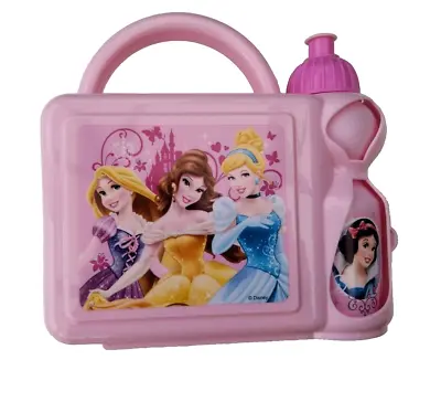Kids TV Disney Princess's Hard Case Lunch Box & Sport Bottle Set School Picnic • £9.99