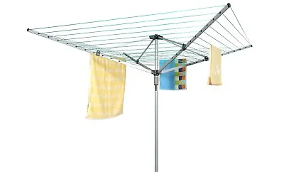 50M Rotary Airer 4 Arm Clothes Garden Washing Line Outdoor Drying Dryer Folding • £34.99