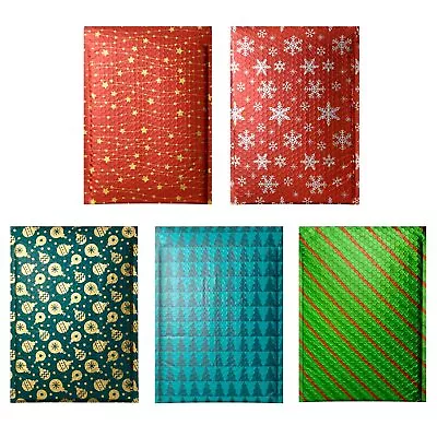 25 Pack Christmas 9x12 Inch Poly Bubble Mailers Padded Envelopes Retailer Hol... • $54.58