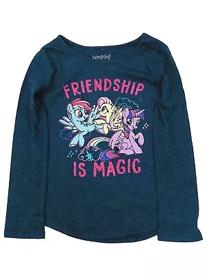 Jumping Beans My Little Pony Girls Blue Glitter Friendship Is Magic T-Shirt 4 • $14.99