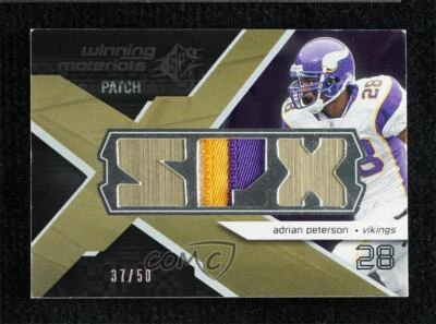 $8.50 • Buy 2008 SPx Winning Materials Single Letters 37/50 Adrian Peterson #WM-AP Patch