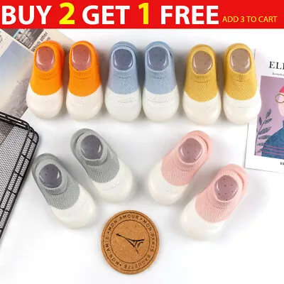 £4.91 • Buy Newborn Indoor Baby Shoes Toddler Cotton Soft Non-Slip Slippers Socks Sandals UK