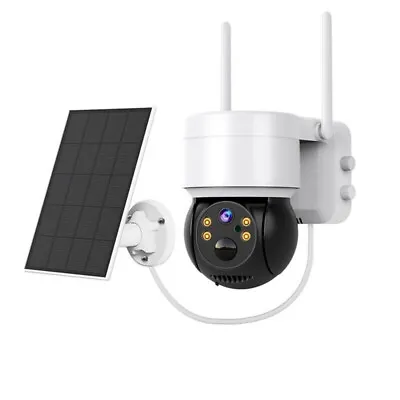 Solar Security IP Camera Battery Powered Outdoor Wireless WiFi CCTV PTZ Camera • $64.98