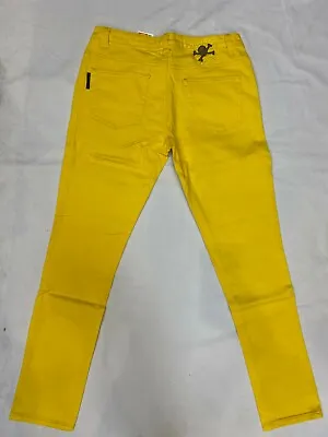 Criminal Damage Yellow  Skinny Stretch Unisex Jeans • $41.06