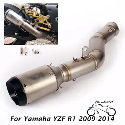 For Yamaha YZF R1 2009-2014 Exhaust Tips Short Muffler End Mid Link Pipe System • $143.36