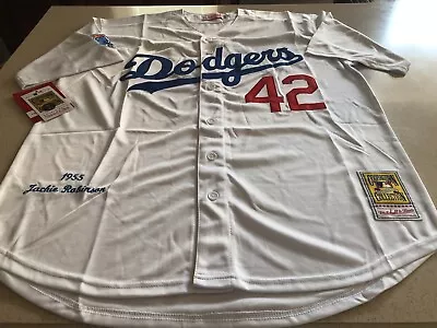 Mitchell & Ness Cooperstown 1955 LA Dodgers Jackie Robinson Jersey - Men's XL • $119.99