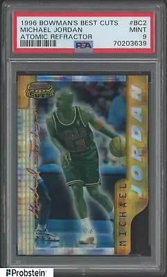 1996-97 Bowman's Best Cuts Atomic Refractor Die-Cut Michael Jordan HOF PSA 9 • $900