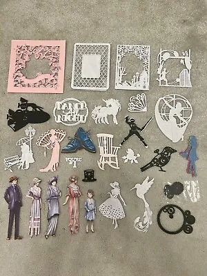 107 Mixed Tattered Lace Die Cuts Glamor Girls Animal Toppers For Card Making • £10