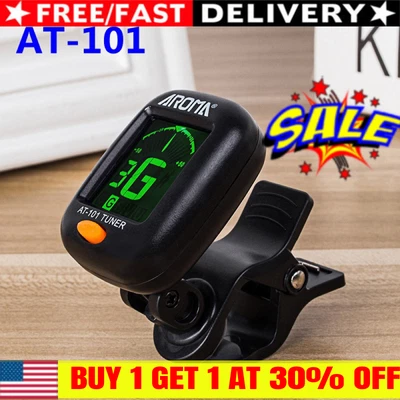$9.99 • Buy LCD Clip On Chromatic Acoustic Electric Guitar Bass Ukulele Banjo Violin Tuner^